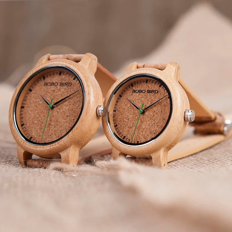 COFFRET DUO Montres bois & bambou étanches