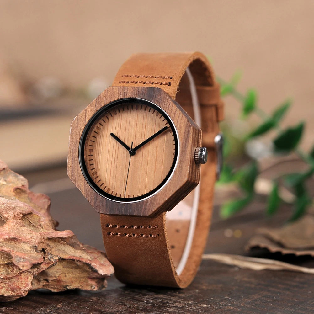 Montres QUARTZ en bois et bambou Femmes